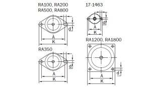 Bobbin rubber mounts