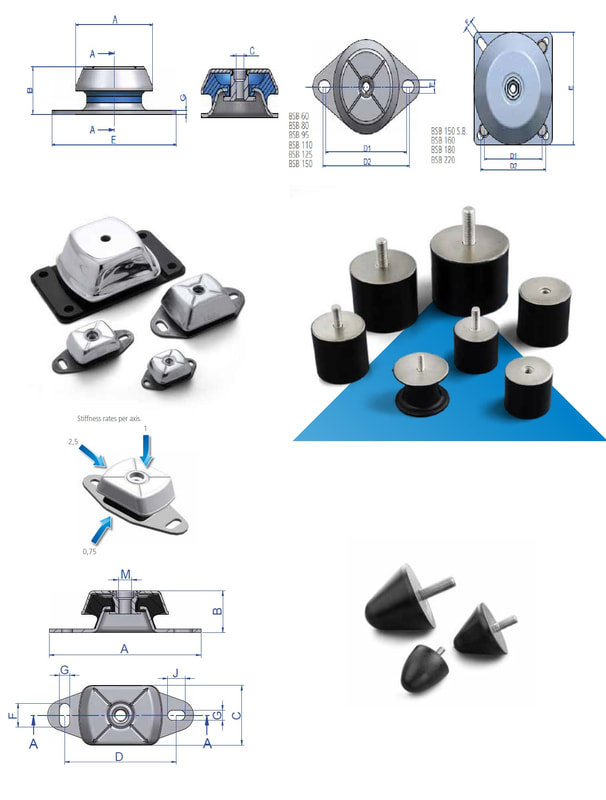 Bobbin rubber mounts